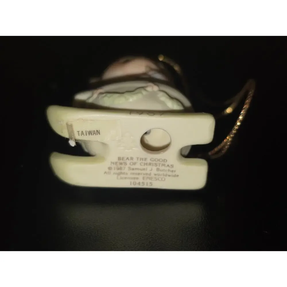 Precious Moments Bear The Good News Of Christmas 1987 Ornament Enesco 104515 Box